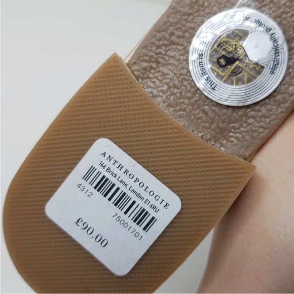 Matisse East End Leather Woven Sandals Sliders UK 6 EU 39 Gold Anthropologie - Picture 9 of 13